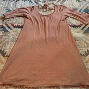 Bohemian Folk Clothing Long Sleeve Ballerina Dress in Adobe